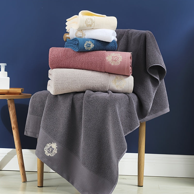 3PCS 100% Cotton Bath Linen Set, Soft And Skin-friendly Shower Towels, Super Absorbent Face Towels, Including 1pc Bath Towel + 2pcs Hand Towels, Bathroom Towels Perfect For Family Hotel And Beauty Salon
