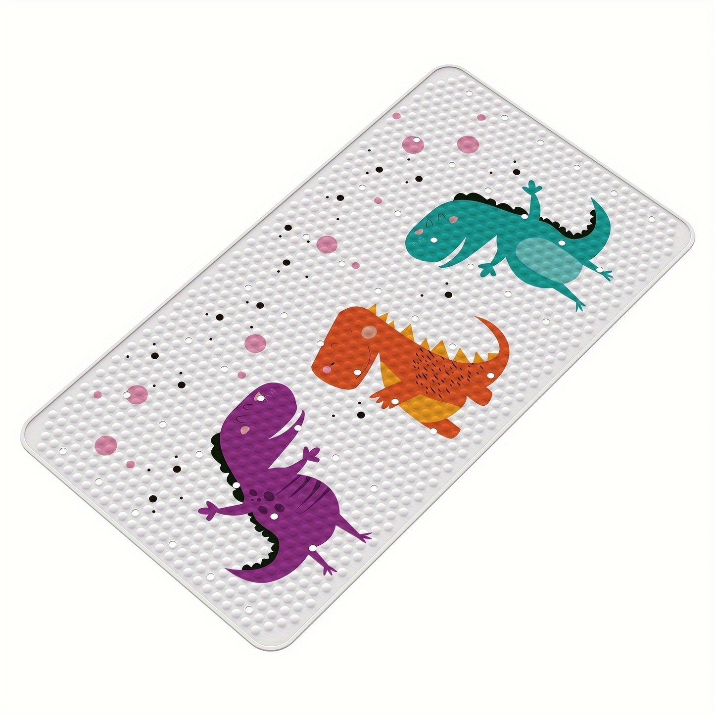 1pc Funny Dinosaur Printed Bathroom Floor Mat, Absorbent Non Slip Bathtub Carpet, Comfortable Waterproof Shower Mat, Bathroom Accessories, Home Decor, Room Decor