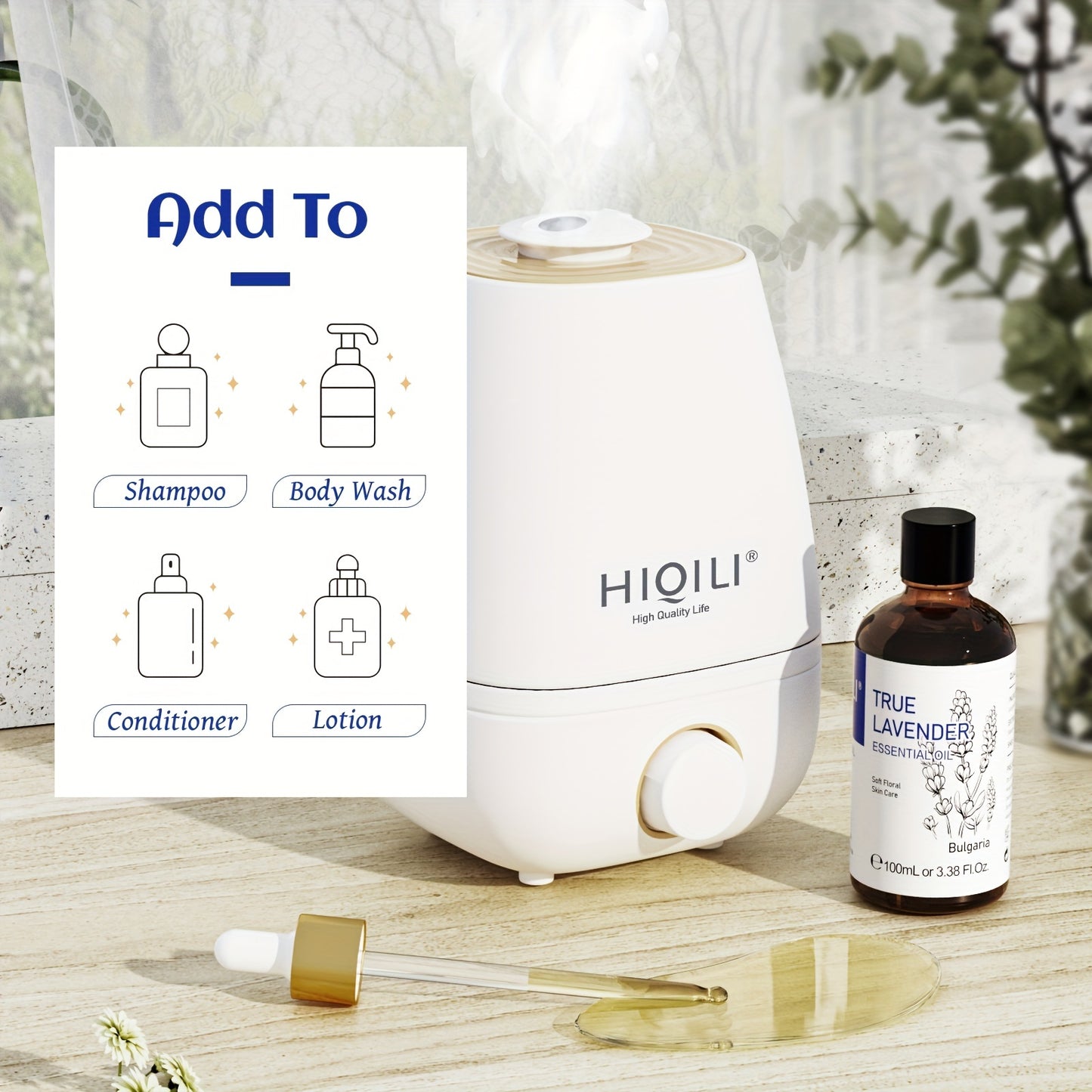 HIQILI 1pc 3.38 Fl Oz/100 ML Lavender Essential Oil For Diffuser Humidifier Soap Candle Making