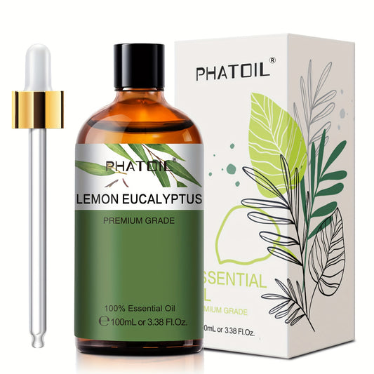 1pc Lemon Eucalyptus Essential Oil 100ml, Aromatherapy Home Essential Oil For Aromatherapy Diffusers, Humidifier Great For DIY Candle And Soap Making