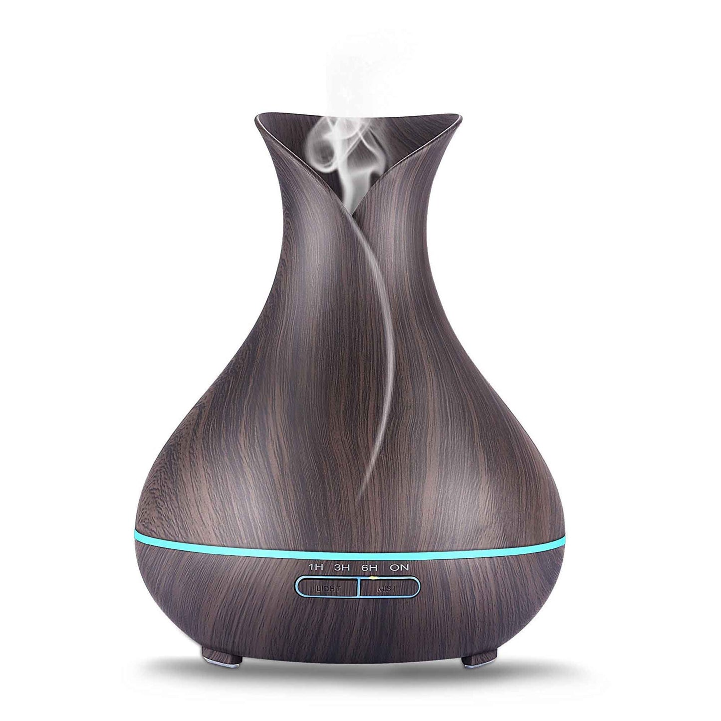 Essential Oil Aroma Diffuser and Remote - 400ml Tulip Dark Ultrasonic Humidifier